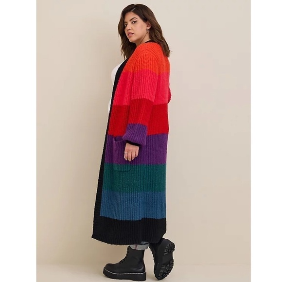 Torrid CHUNKY DUSTER BALLOON SLEEVE SWEATER - Picture 2 of 10